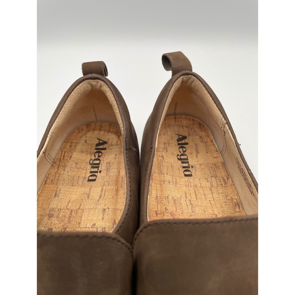 Alegria ORYGIN Slip On Clogs Loafers Brown Leather Orthopedic Women 41 Gorpcore - Picture 3 of 8